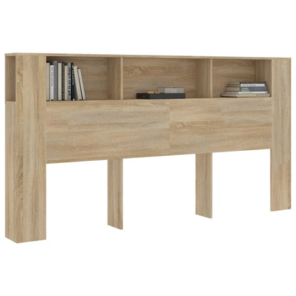 vidaXL Headboard Cabinet Sonoma Oak 200x18.5x104.5 cm