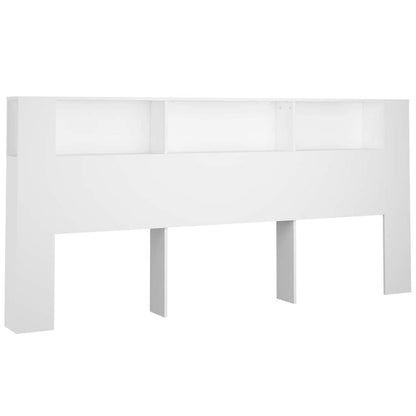 811961 vidaXL Headboard Cabinet White 220x18,5x104,5 cm
