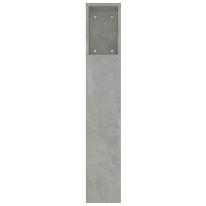vidaXL Headboard Cabinet Concrete Grey 220x18,5x104,5 cm