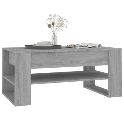 vidaXL Coffee Table Grey Sonoma 102x55x45 cm Engineered Wood