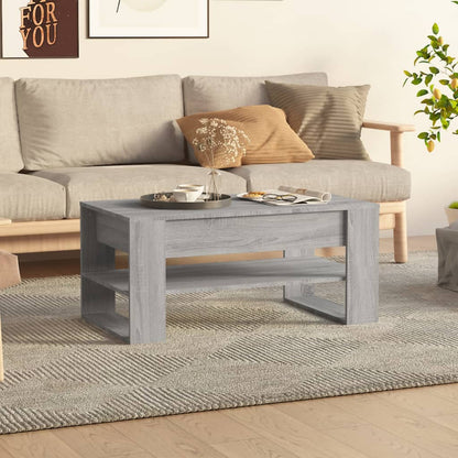 vidaXL Coffee Table Grey Sonoma 102x55x45 cm Engineered Wood