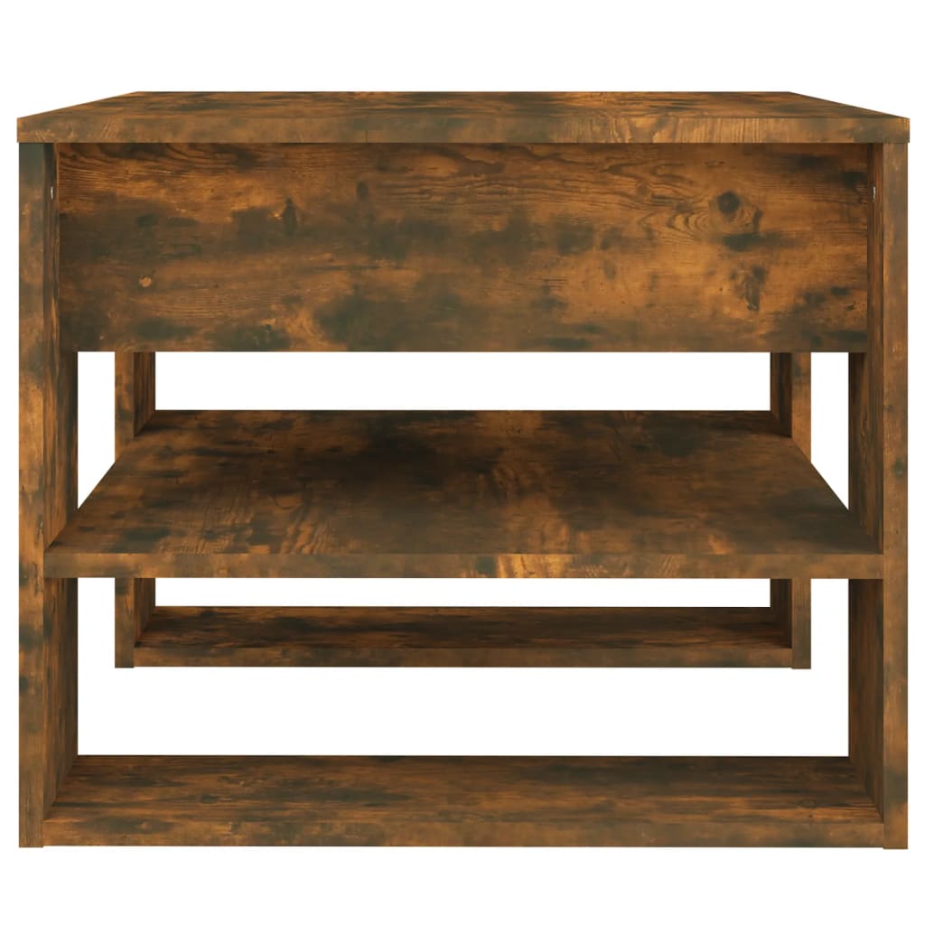vidaXL Coffee Table Smoked Oak 55.5x55x45 cm Engineered Wood