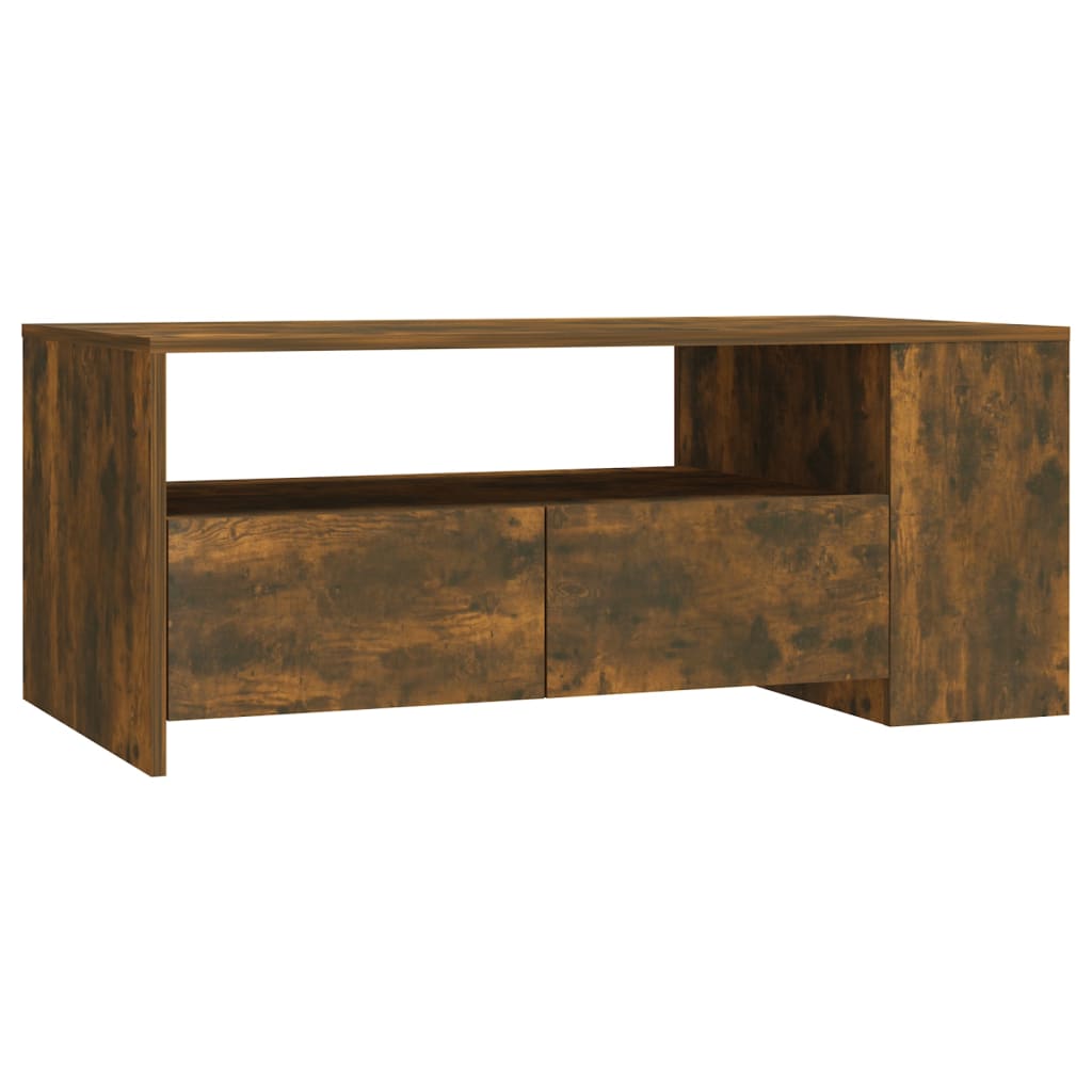 vidaXL Coffee Table Smoked Oak 102x55x42 cm Engineered Wood