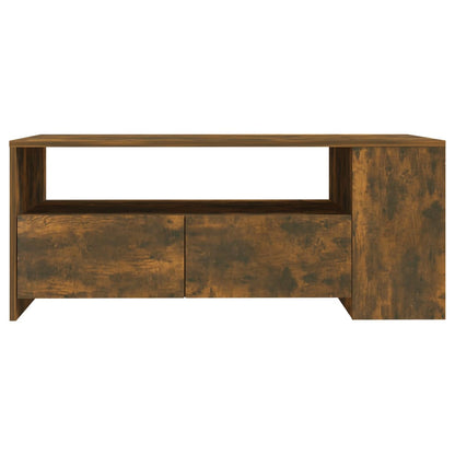vidaXL Coffee Table Smoked Oak 102x55x42 cm Engineered Wood
