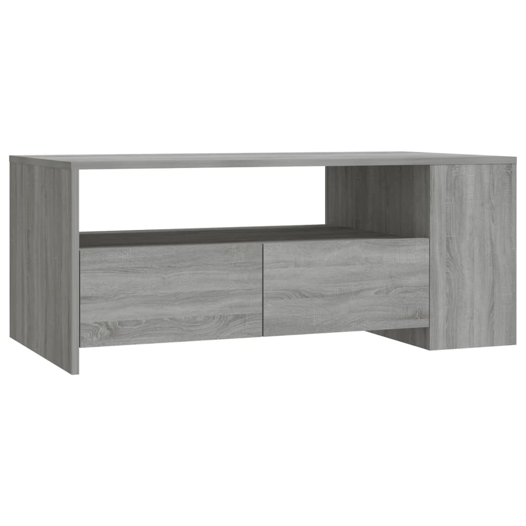 vidaXL Coffee Table Grey Sonoma 102x55x42 cm Engineered Wood