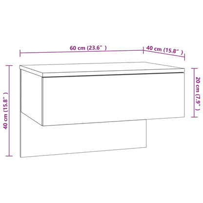 vidaXL Wall-mounted Bedside Cabinets 2 pcs Smoked Oak