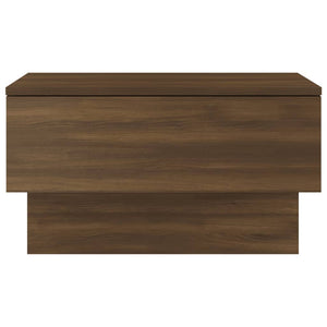 vidaXL Wall-mounted Bedside Cabinet Brown Oak