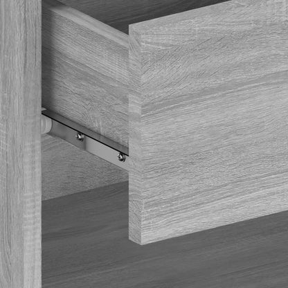 vidaXL Wall-mounted Bedside Cabinet Grey Sonoma