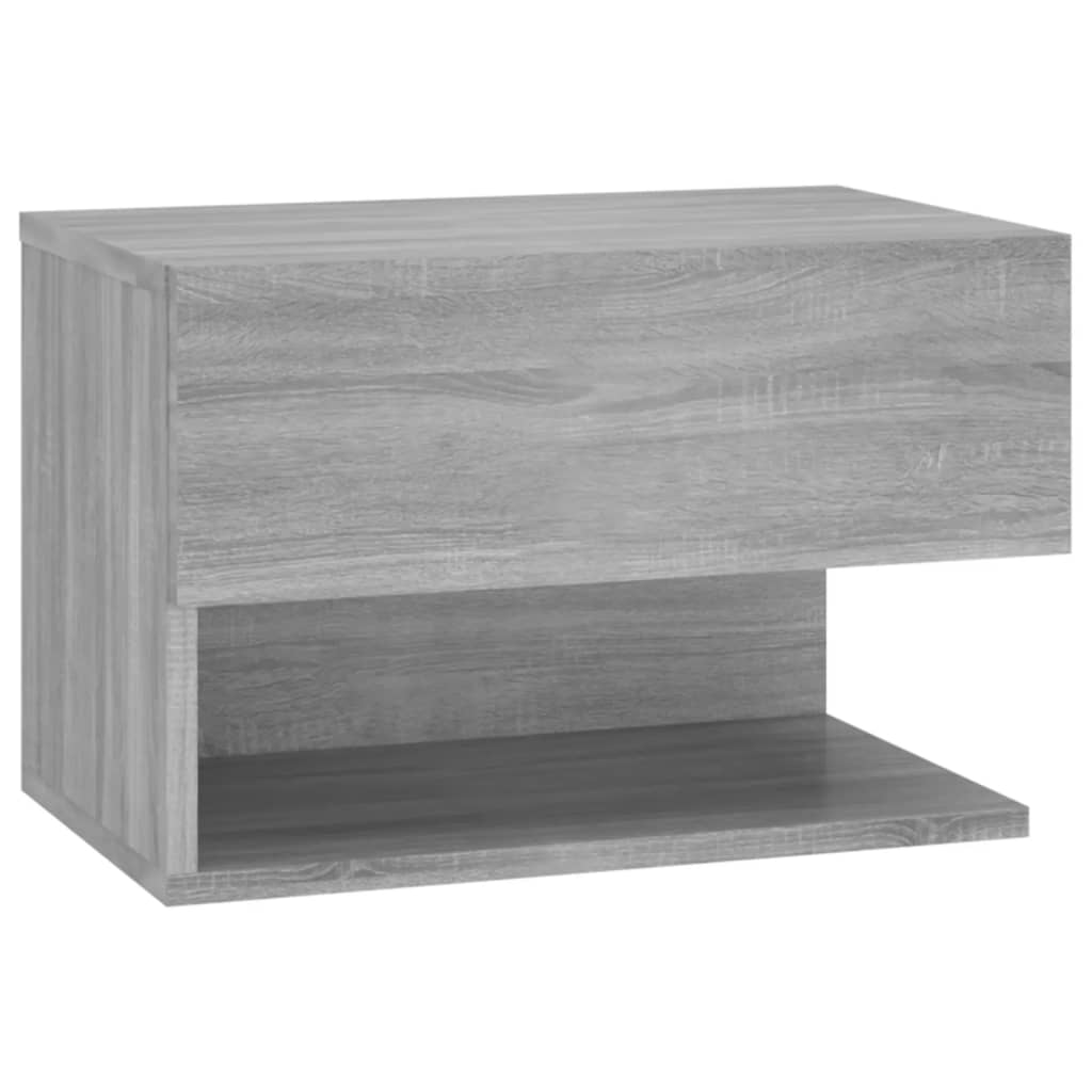 vidaXL Wall-mounted Bedside Cabinets 2 pcs Grey Sonoma