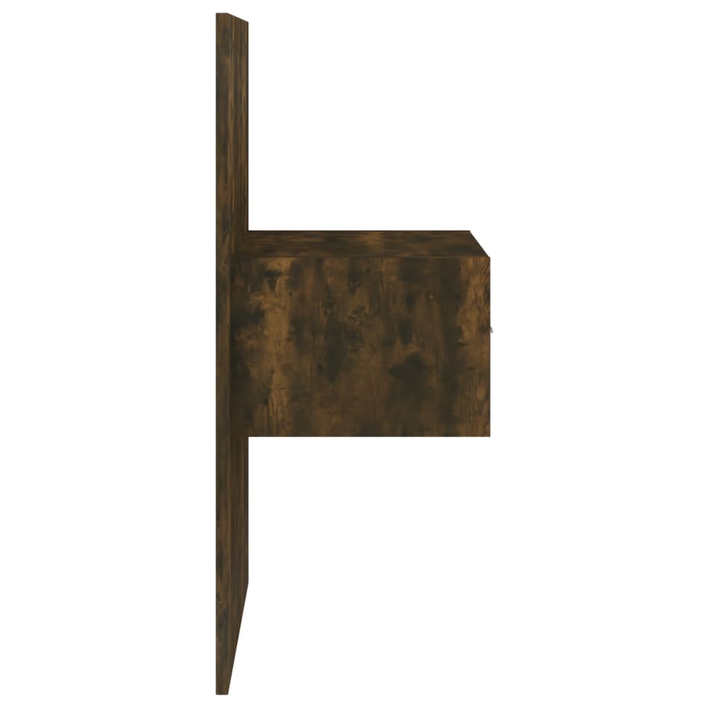 vidaXL Wall-mounted Bedside Cabinet Smoked Oak