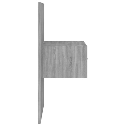 vidaXL Wall-mounted Bedside Cabinet Grey Sonoma