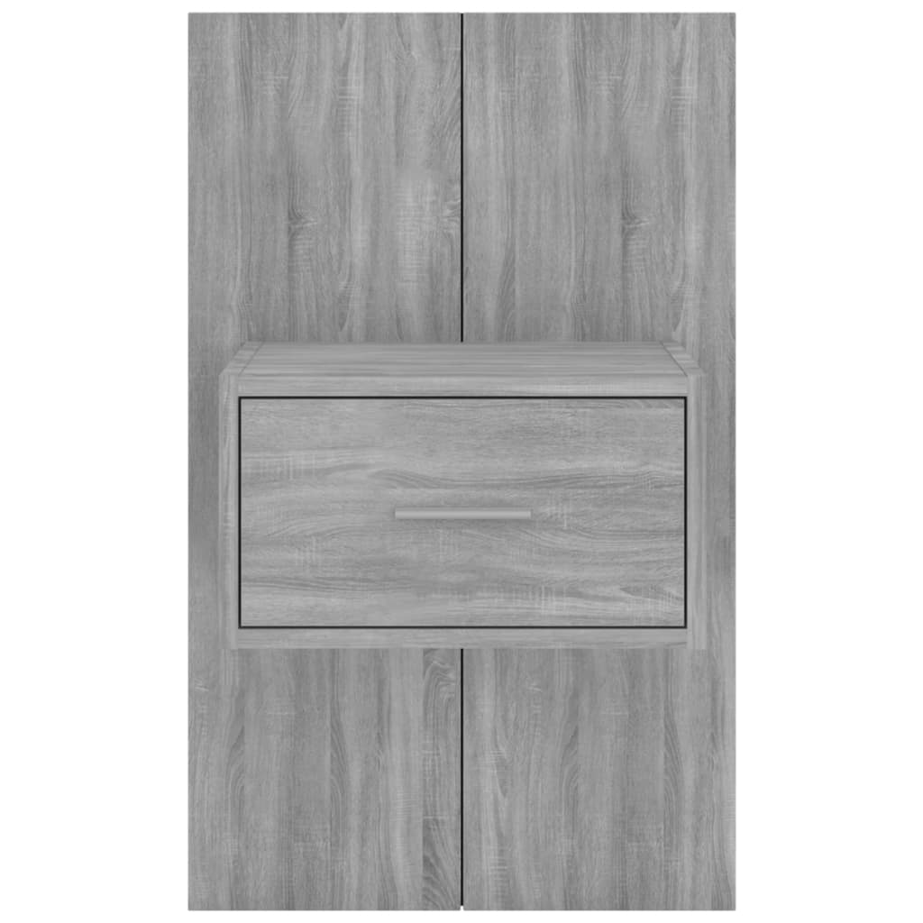 vidaXL Wall-mounted Bedside Cabinets 2 pcs Grey Sonoma