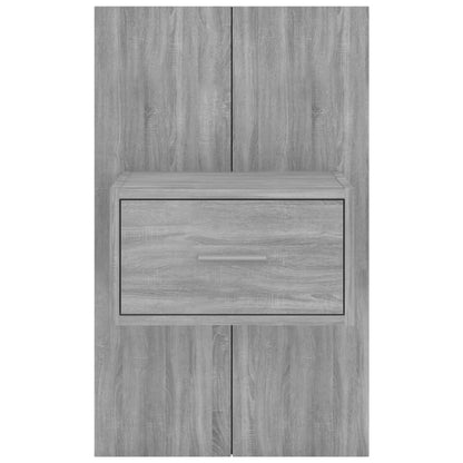 vidaXL Wall-mounted Bedside Cabinets 2 pcs Grey Sonoma