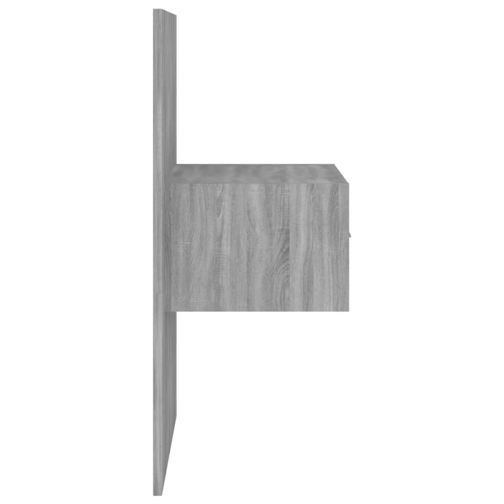 vidaXL Wall-mounted Bedside Cabinets 2 pcs Grey Sonoma