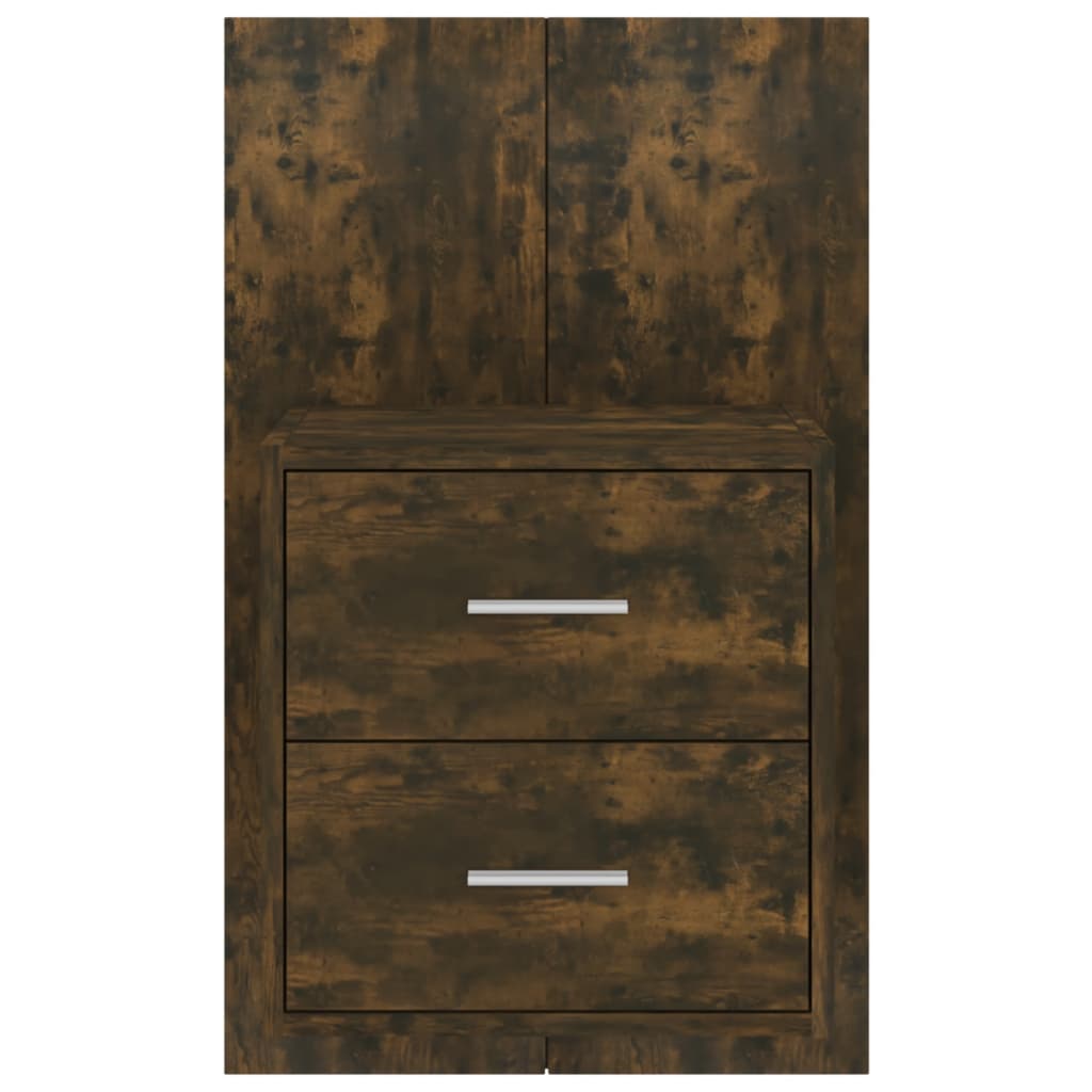 vidaXL Wall-mounted Bedside Cabinets 2 pcs Smoked Oak