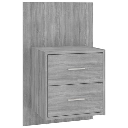 vidaXL Wall-mounted Bedside Cabinets 2 pcs Grey Sonoma