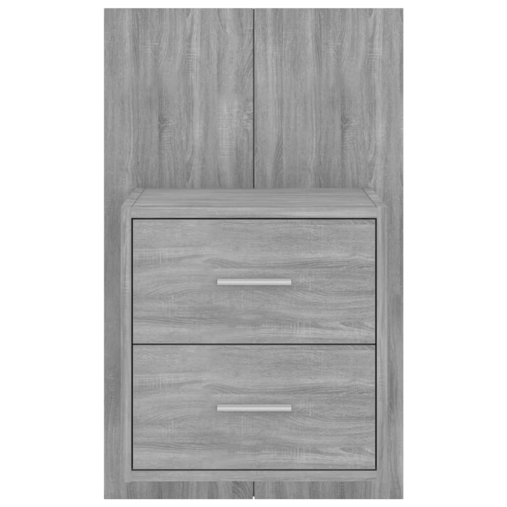 vidaXL Wall-mounted Bedside Cabinets 2 pcs Grey Sonoma