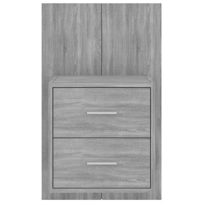 vidaXL Wall-mounted Bedside Cabinets 2 pcs Grey Sonoma