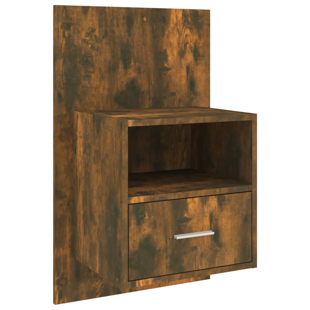 vidaXL Wall-mounted Bedside Cabinets 2 pcs Smoked Oak