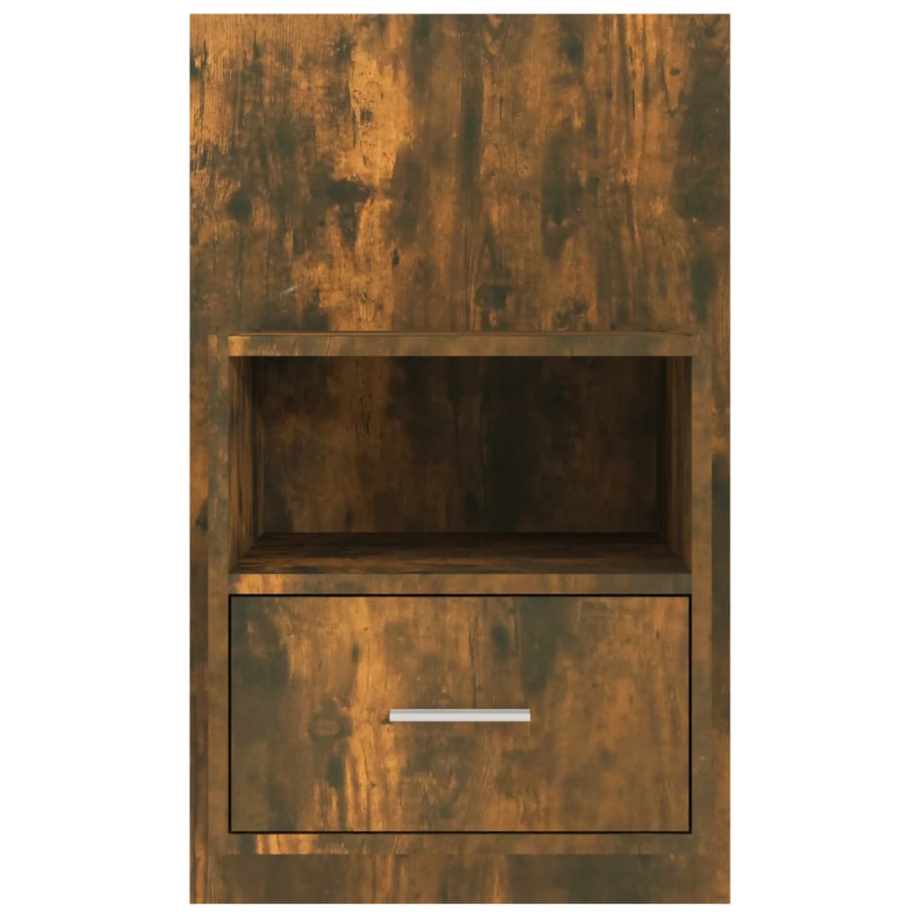 vidaXL Wall-mounted Bedside Cabinets 2 pcs Smoked Oak