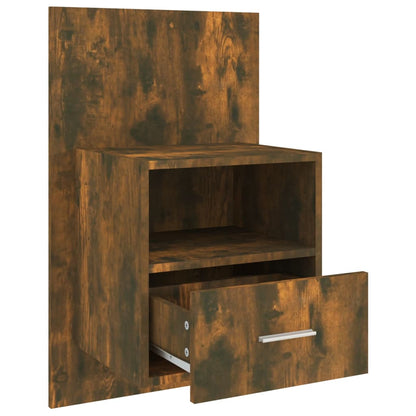 vidaXL Wall-mounted Bedside Cabinets 2 pcs Smoked Oak