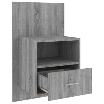 vidaXL Wall-mounted Bedside Cabinet Grey Sonoma