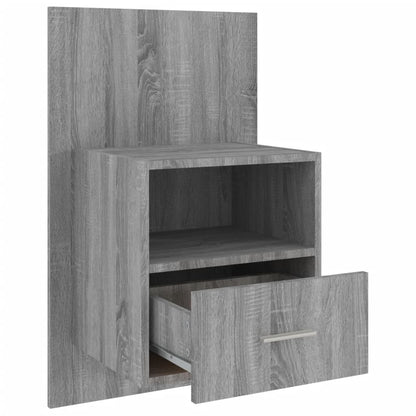 vidaXL Wall-mounted Bedside Cabinets 2 pcs Grey Sonoma
