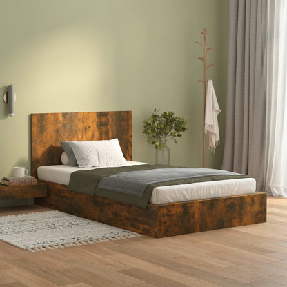 816970 vidaXL Bed Headboard Smoked Oak 120x1,5x80 cm Engineered Wood