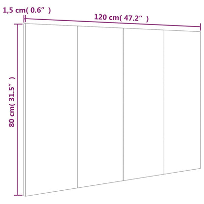 816970 vidaXL Bed Headboard Smoked Oak 120x1,5x80 cm Engineered Wood