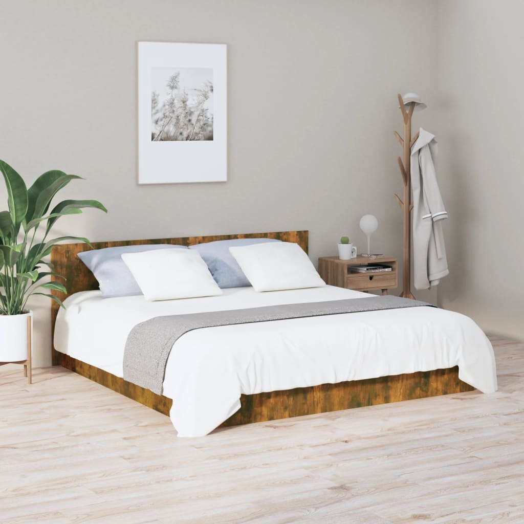 816976 vidaXL Bed Headboard Smoked Oak 200x1,5x80 cm Engineered Wood