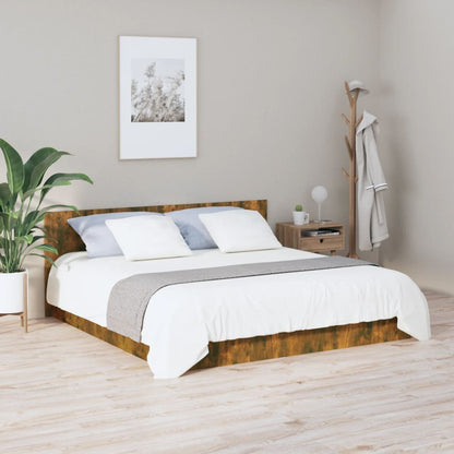 816976 vidaXL Bed Headboard Smoked Oak 200x1,5x80 cm Engineered Wood