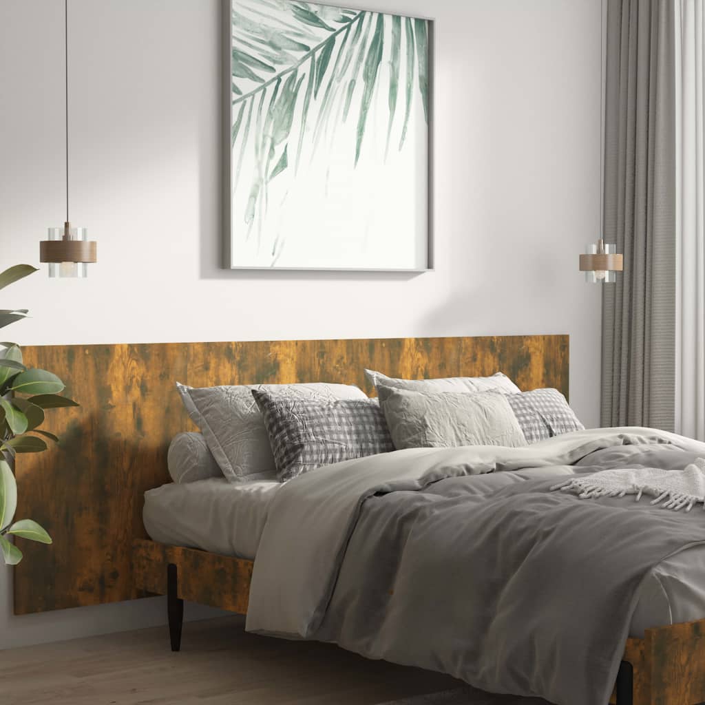816979 vidaXL Wall Headboard Smoked Oak 240x1,5x80 cm Engineered Wood