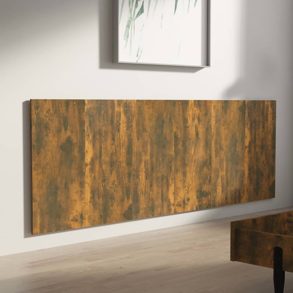 816979 vidaXL Wall Headboard Smoked Oak 240x1,5x80 cm Engineered Wood
