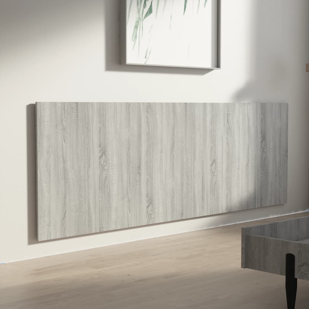 vidaXL Wall Headboard Grey Sonoma 240x1,5x80 cm Engineered Wood