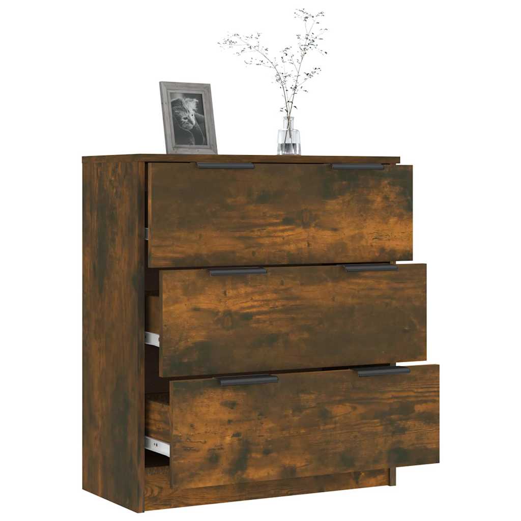 vidaXL Sideboard Smoked Oak 60x30x70 cm Engineered Wood