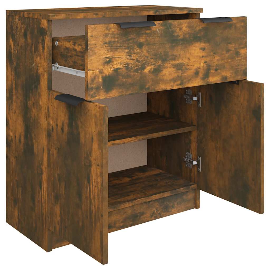 vidaXL Sideboard Smoked Oak 60x30x70 cm Engineered Wood
