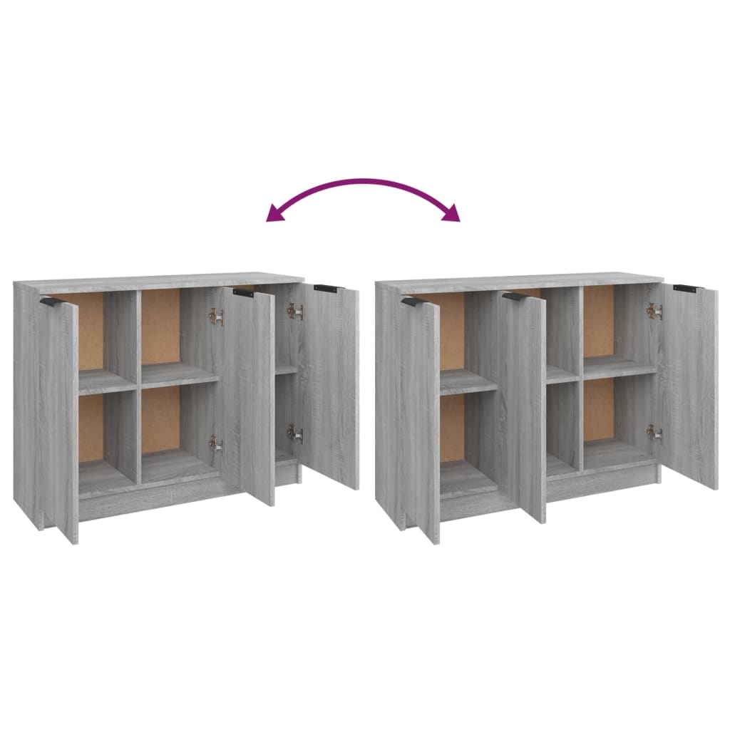 vidaXL Sideboard Grey Sonoma 90.5x30x70 cm Engineered Wood