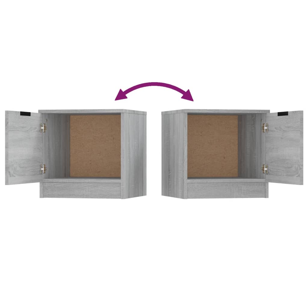 vidaXL Bedside Cabinets 2 pcs Grey Sonoma 40x39x40 cm