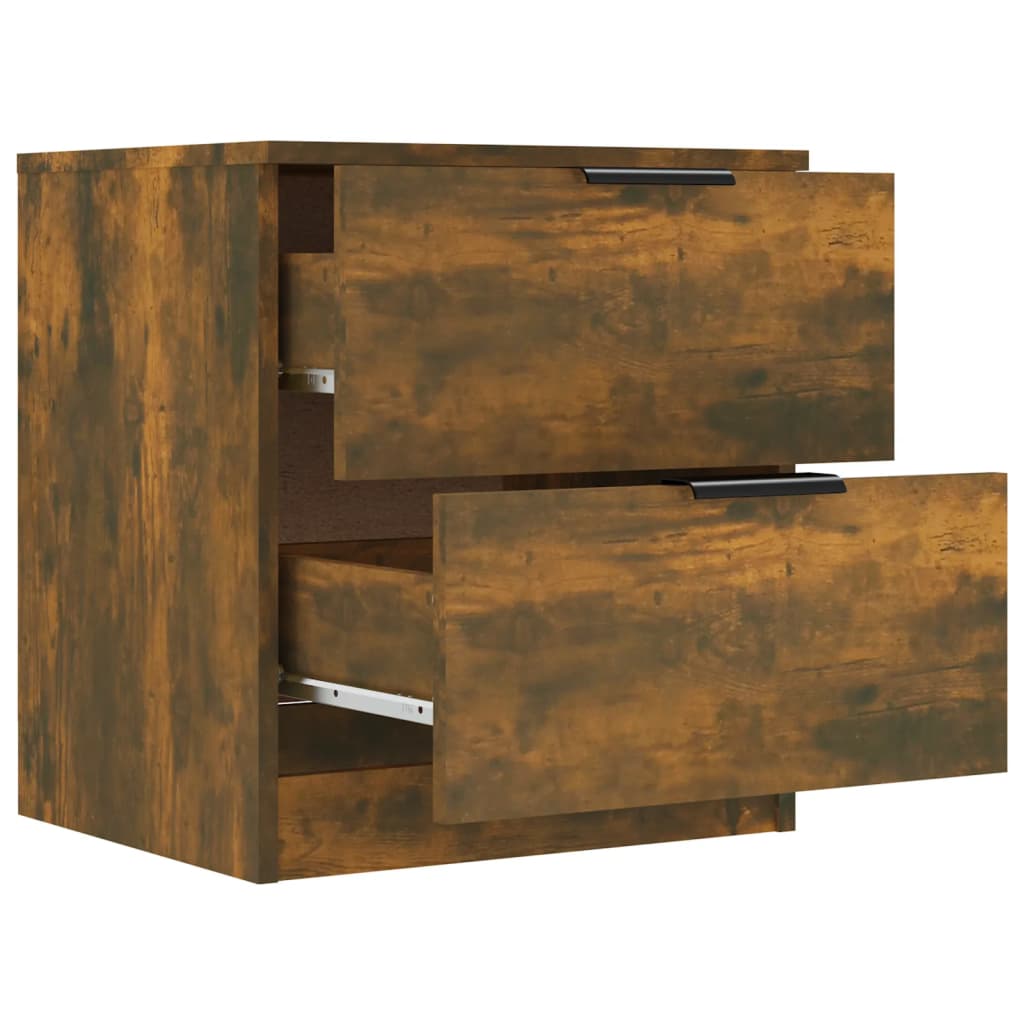 vidaXL Bedside Cabinets 2 pcs Smoked Oak Engineered Wood