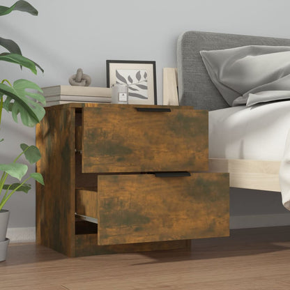 vidaXL Bedside Cabinets 2 pcs Smoked Oak Engineered Wood
