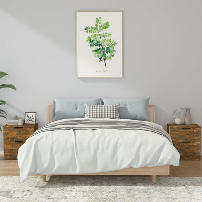 vidaXL Bedside Cabinets 2 pcs Smoked Oak Engineered Wood