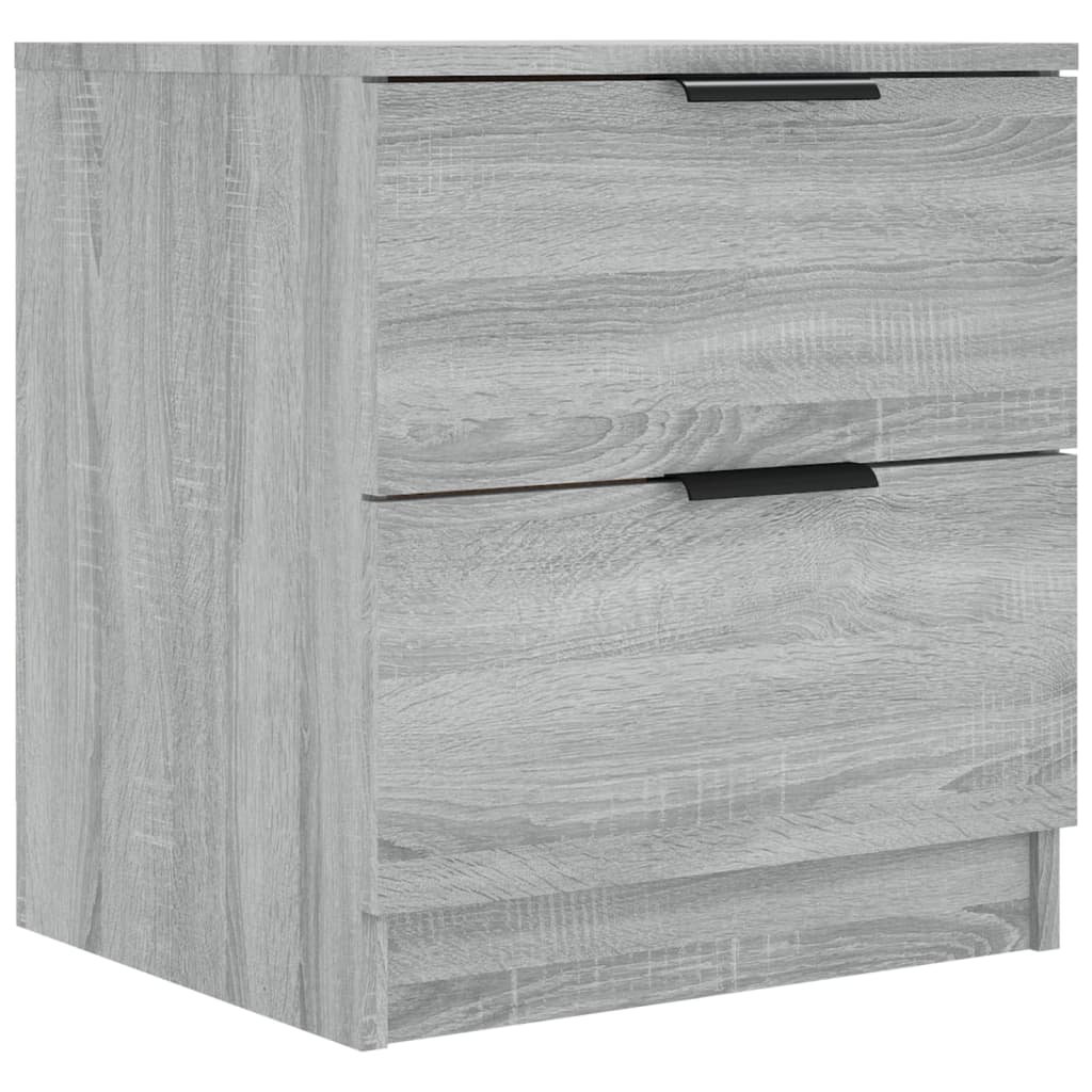 vidaXL Bedside Cabinets 2 pcs Grey Sonoma Engineered Wood