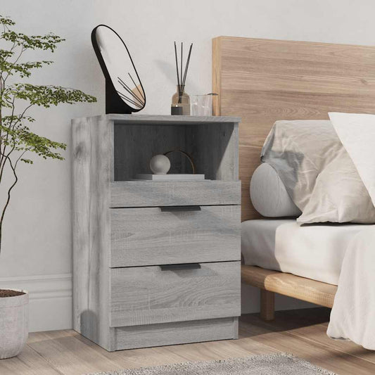 vidaXL Bedside Cabinet Grey Sonoma Engineered Wood