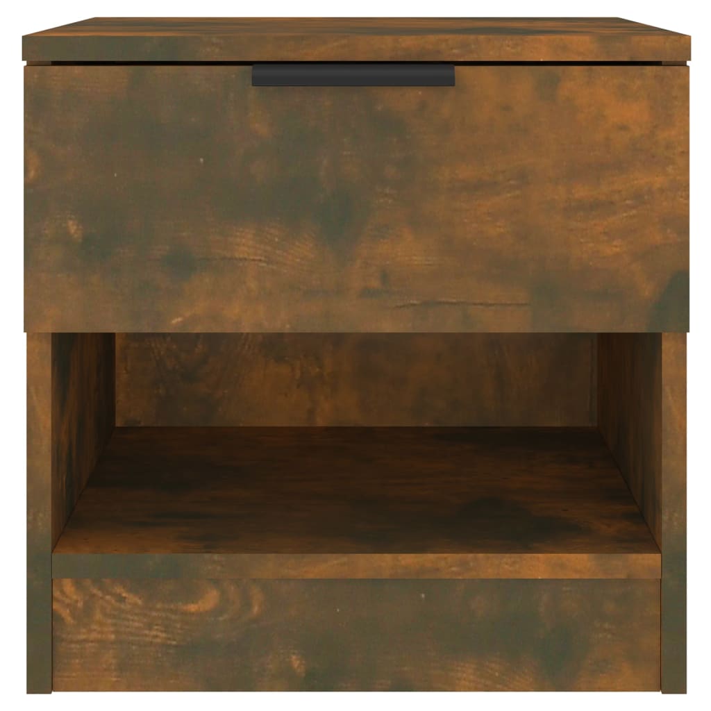 vidaXL Bedside Cabinet Smoked Oak Engineered Wood