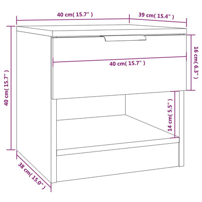 vidaXL Bedside Cabinets 2 pcs Smoked Oak Engineered Wood