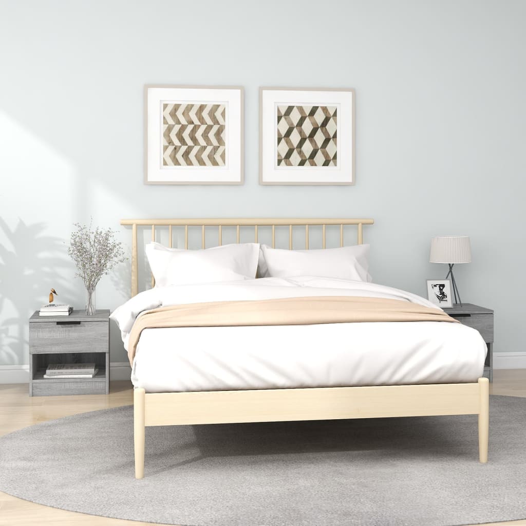 vidaXL Bedside Cabinets 2 pcs Grey Sonoma Engineered Wood