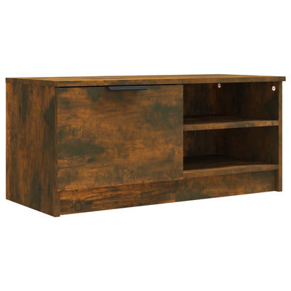 vidaXL TV Cabinet Smoked Oak 80x35x36,5 cm Engineered Wood