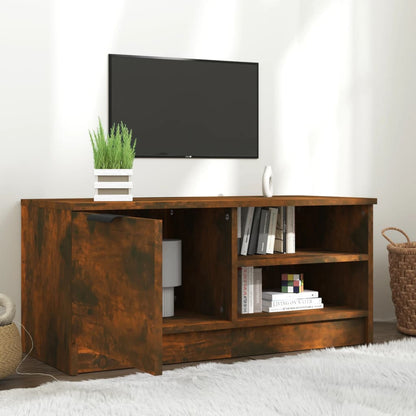 vidaXL TV Cabinet Smoked Oak 80x35x36,5 cm Engineered Wood