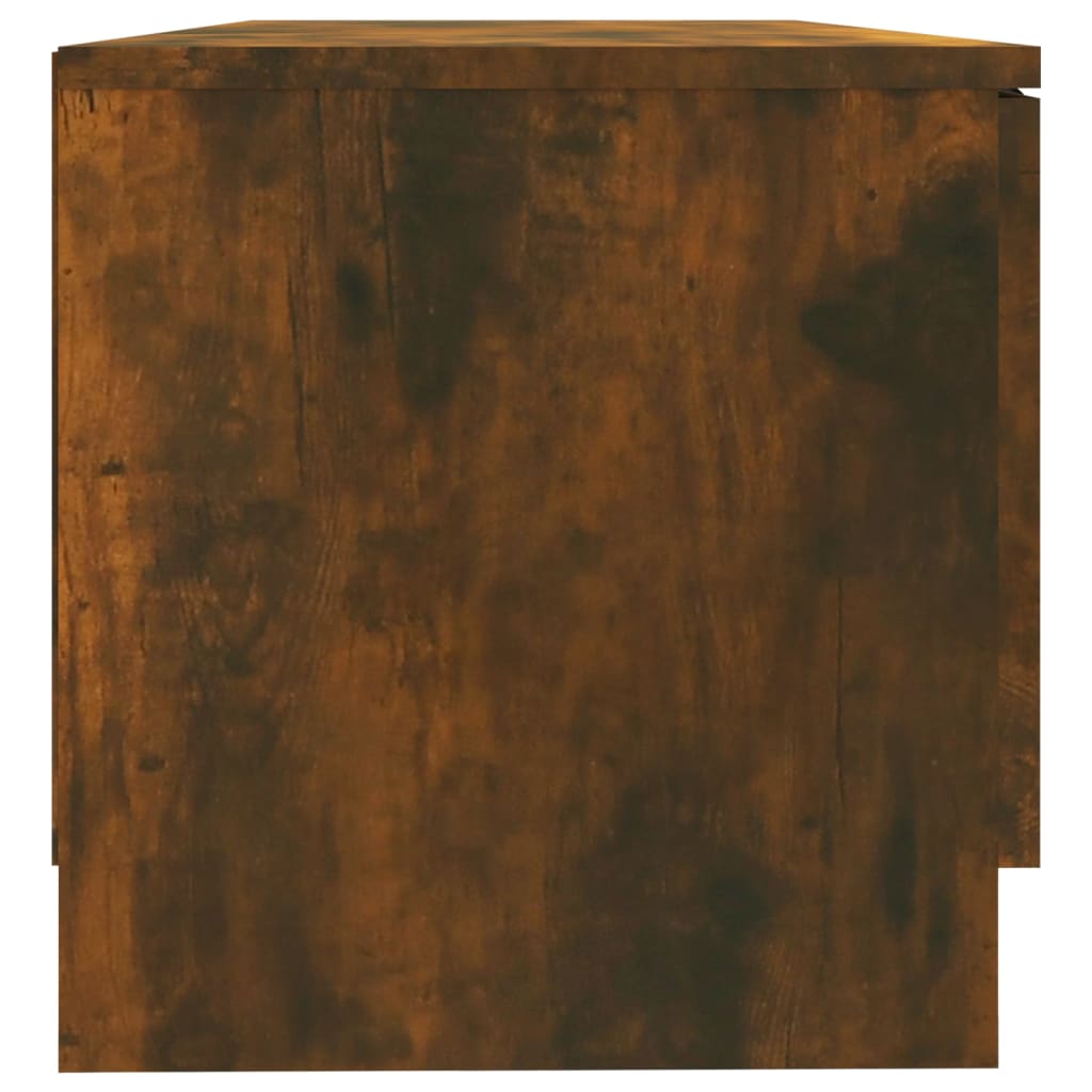 vidaXL TV Cabinet Smoked Oak 80x35x36,5 cm Engineered Wood