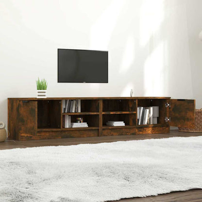vidaXL 2 Piece TV Cabinet Set Smoked Oak 80x35x36,5 cm Engineered Wood